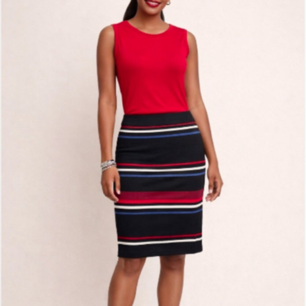 3.1 Phillip Lim Silk Top Red + Vince Camuto Knit Skirt Size M + Bracelets (Set)